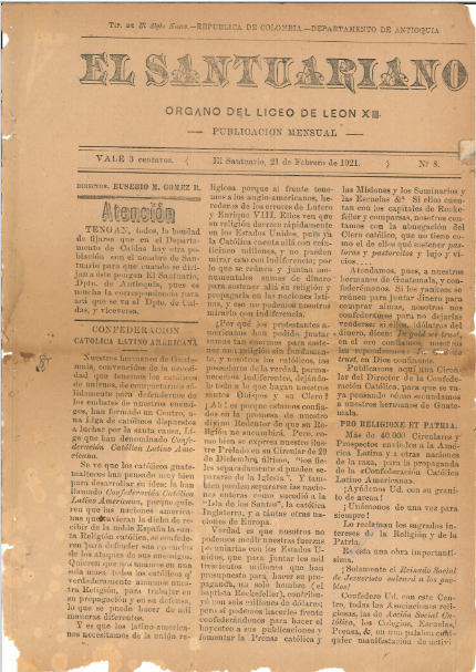 8   EL SANTUARIANO_Febrero  1921